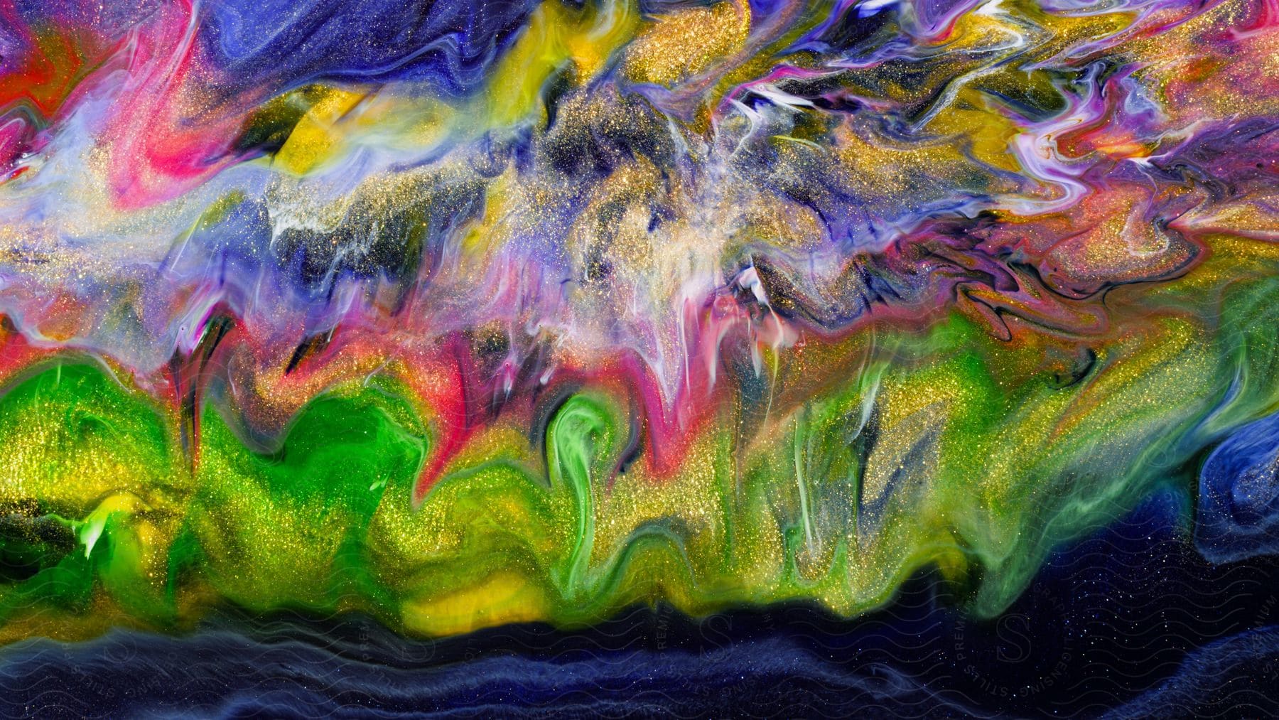 Colorful blurred stains and texture