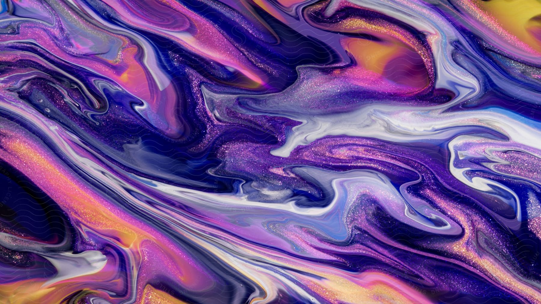 Abstract pattern of purple orange pink and white swirls