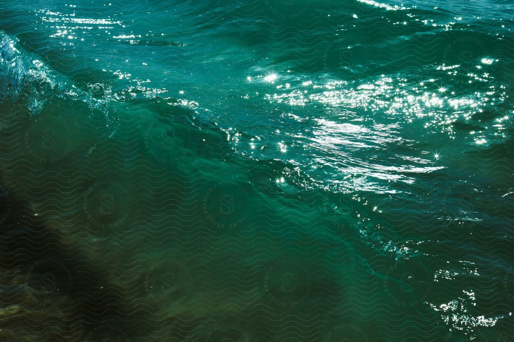 Water ripples in the sea