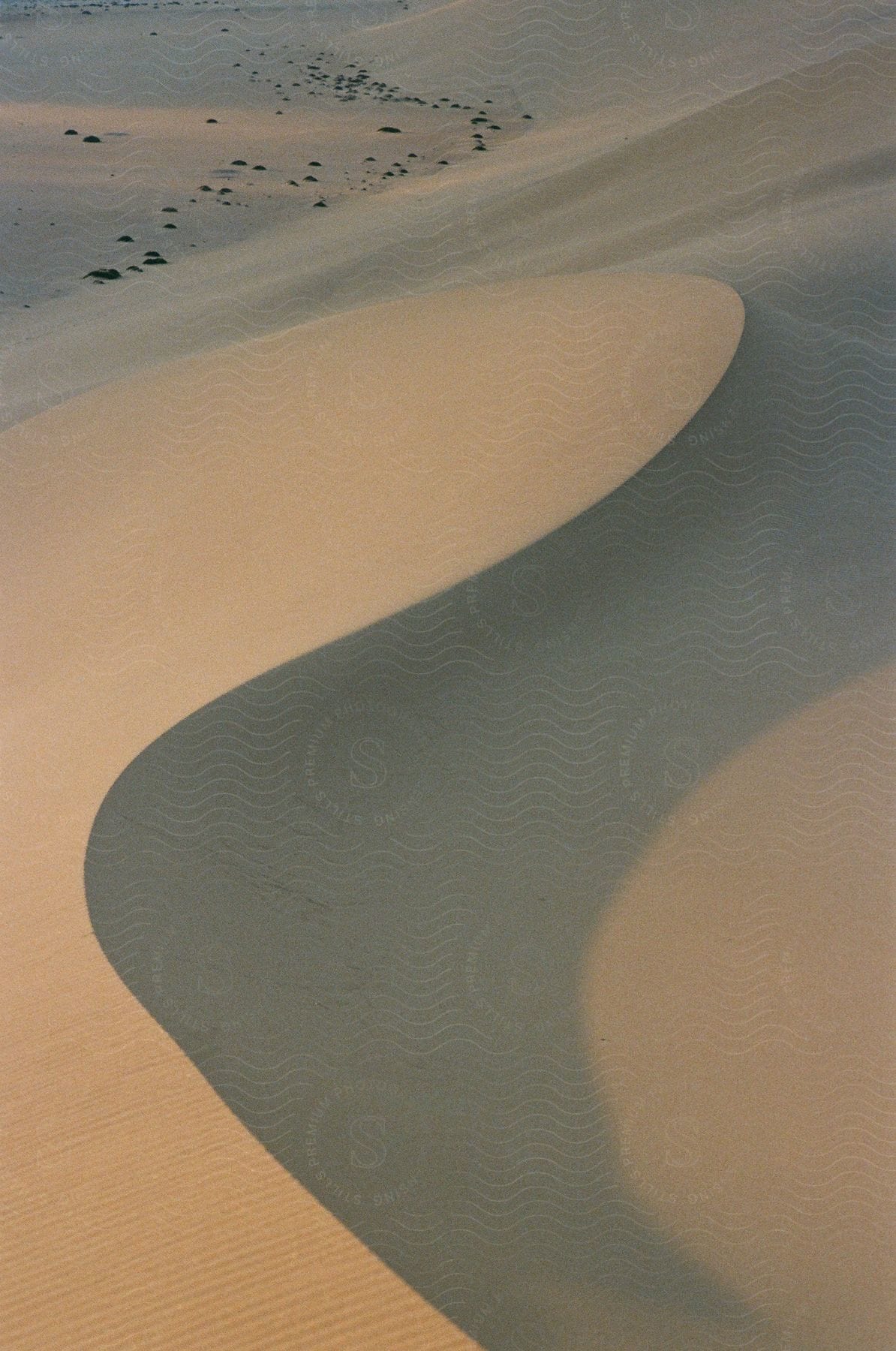 A barren desert dune in south africas landscape