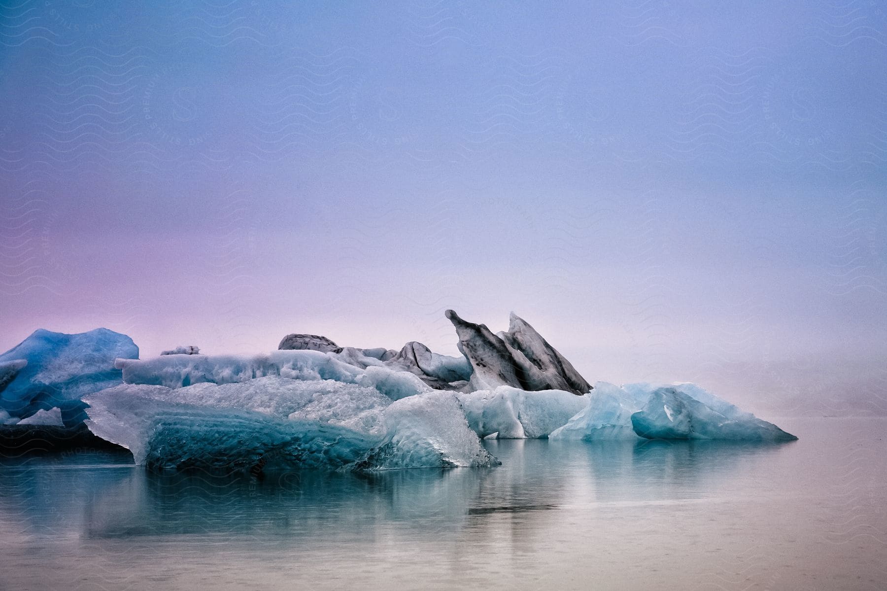 Ice forms near the coast