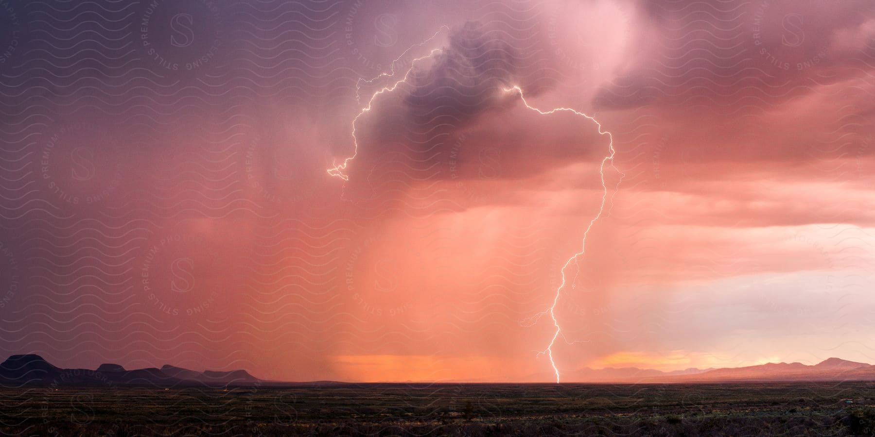 A lightning bolt strikes west of naco near the azmexico border