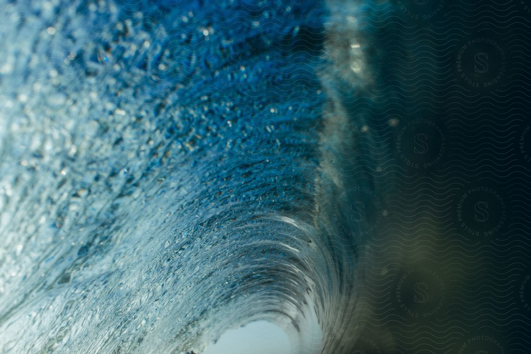 An ocean wave crashing