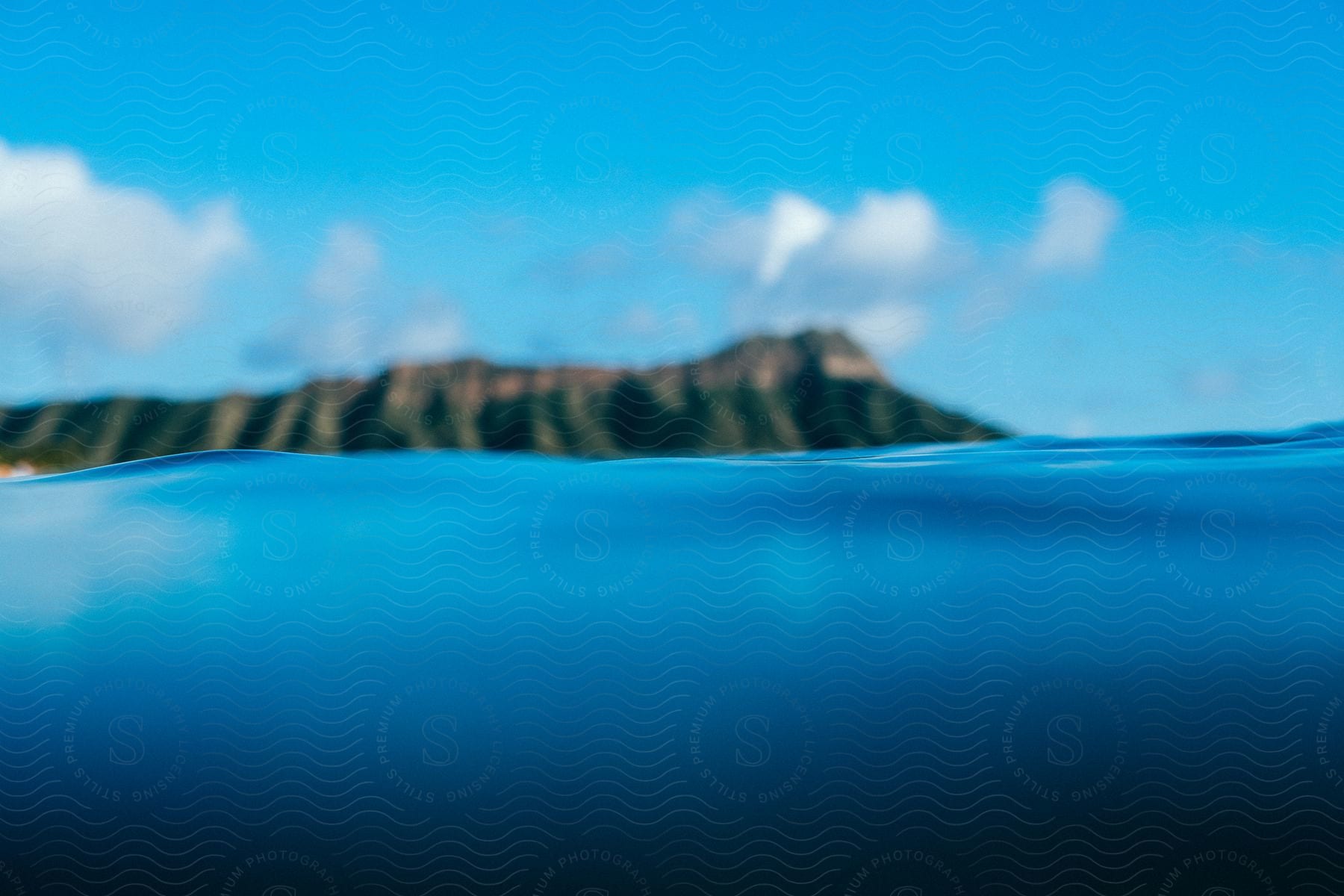 An island seen from the sea