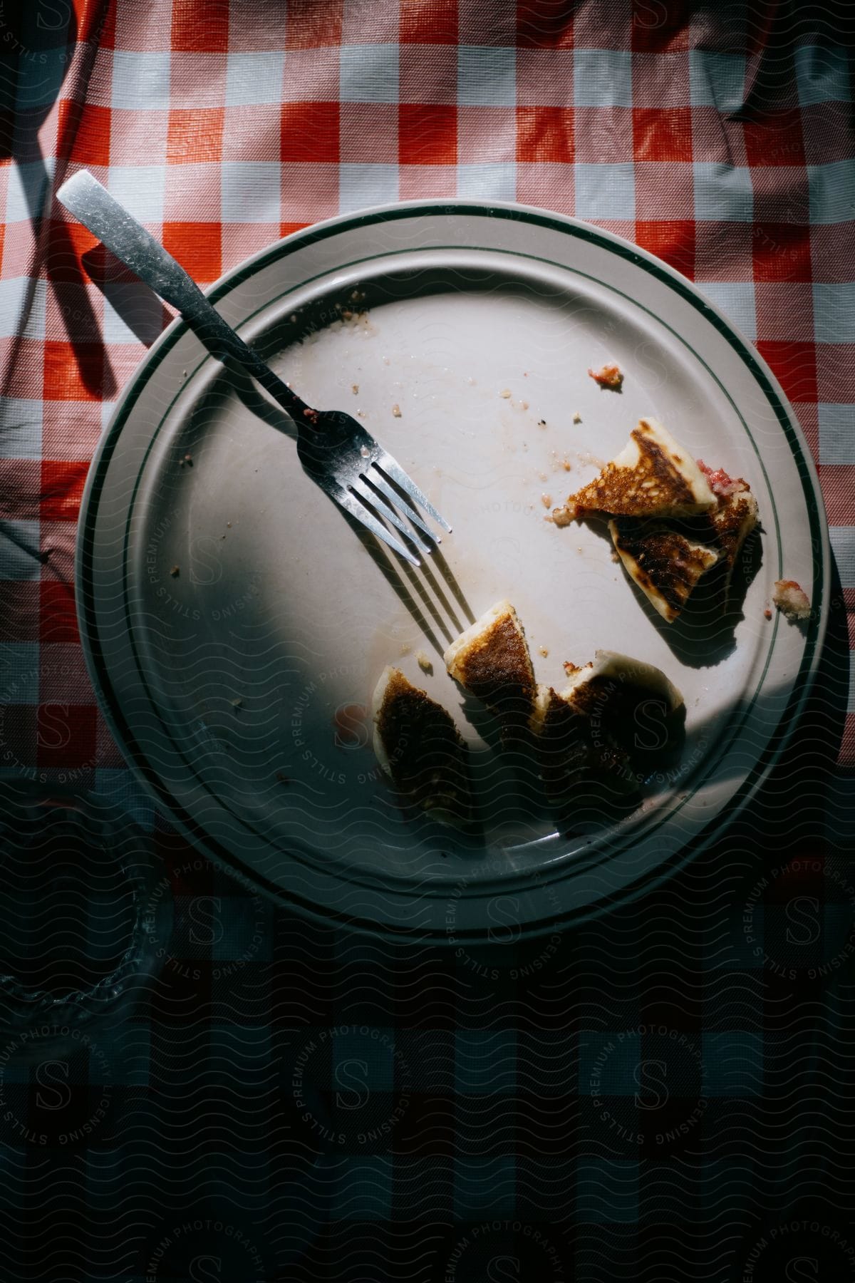 Plate of food with a fork