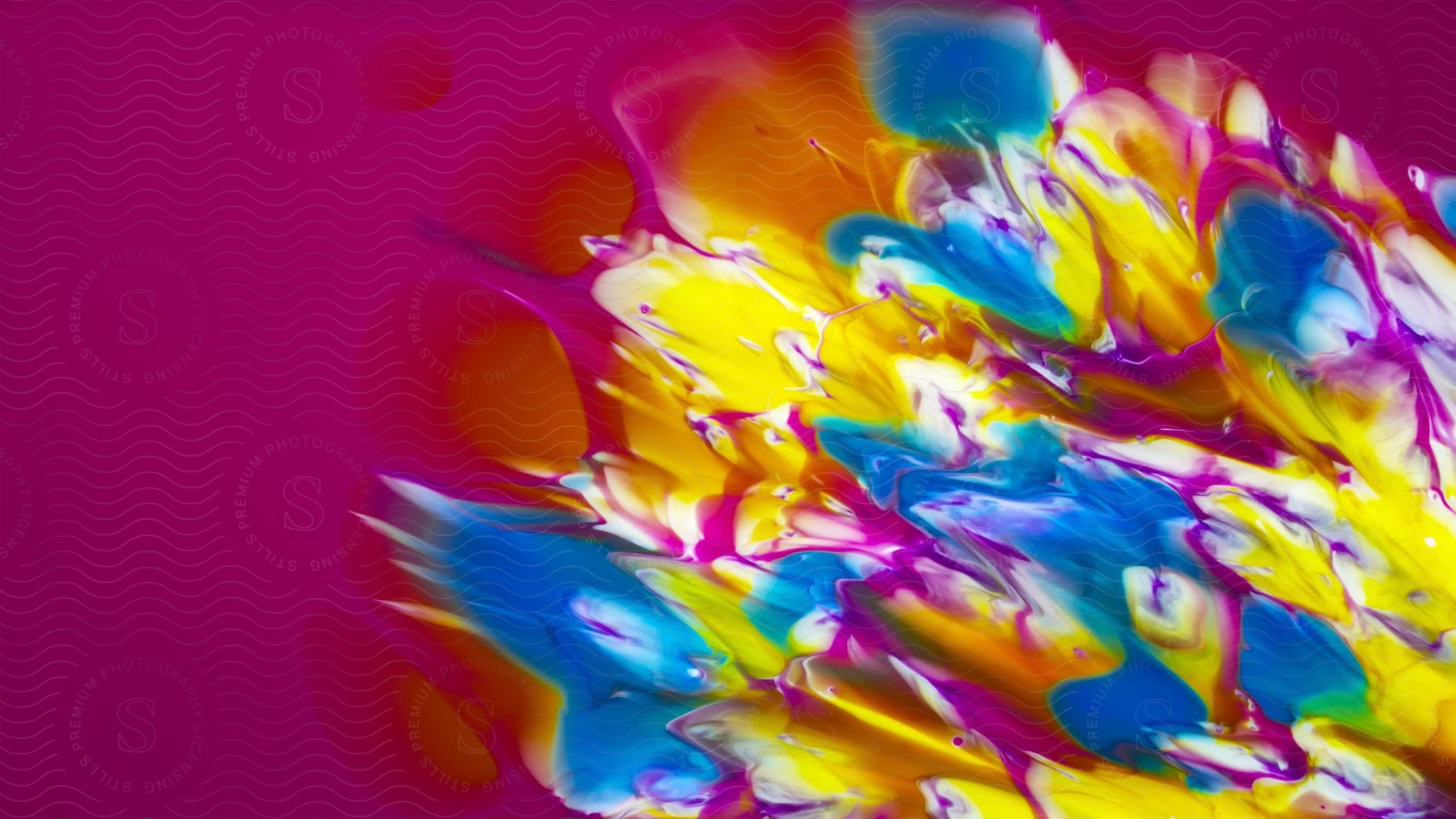 A bouquet of exploding liquid colors.