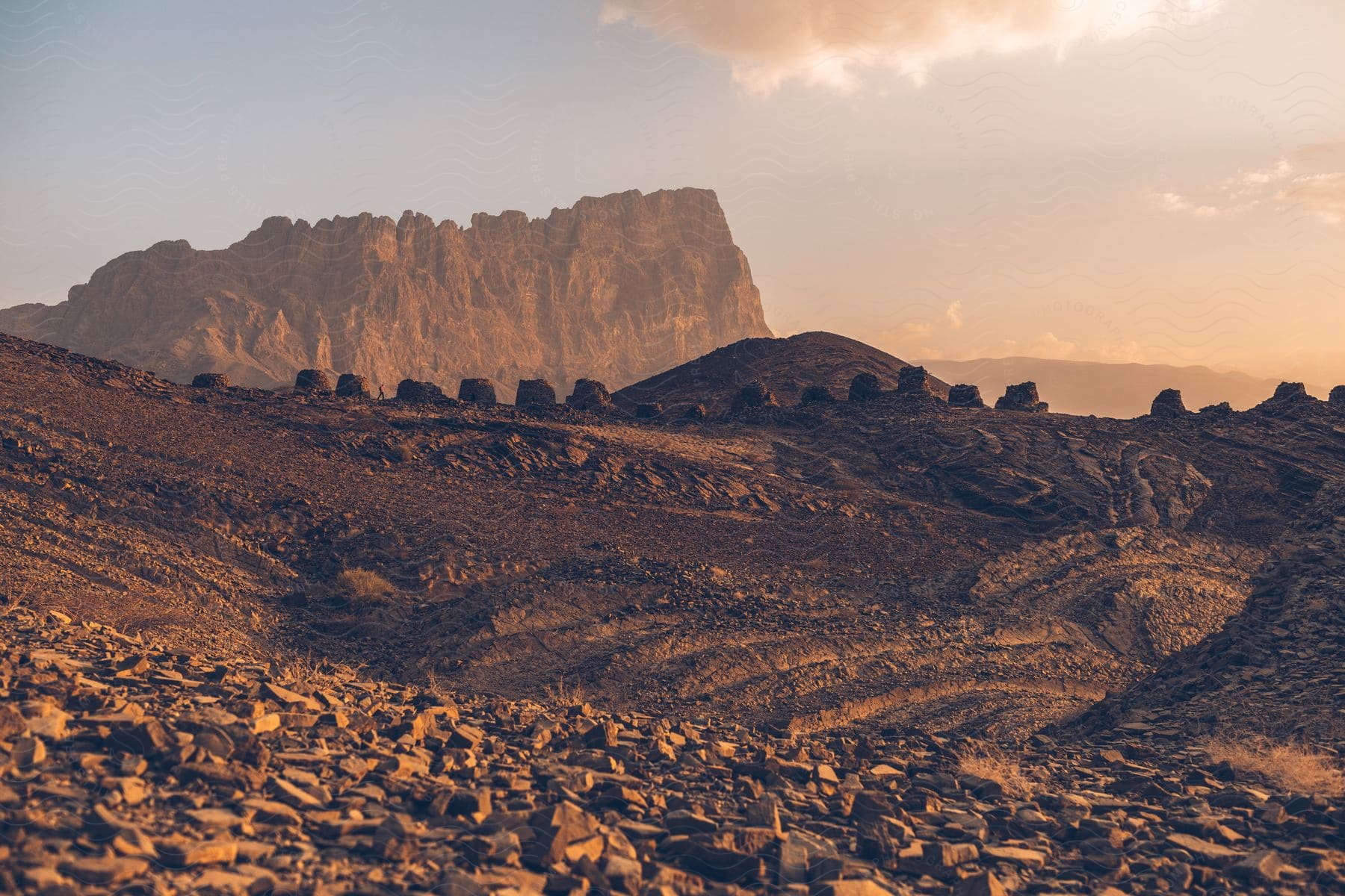 Chao and Rocky Mountains in a day with a sunset.