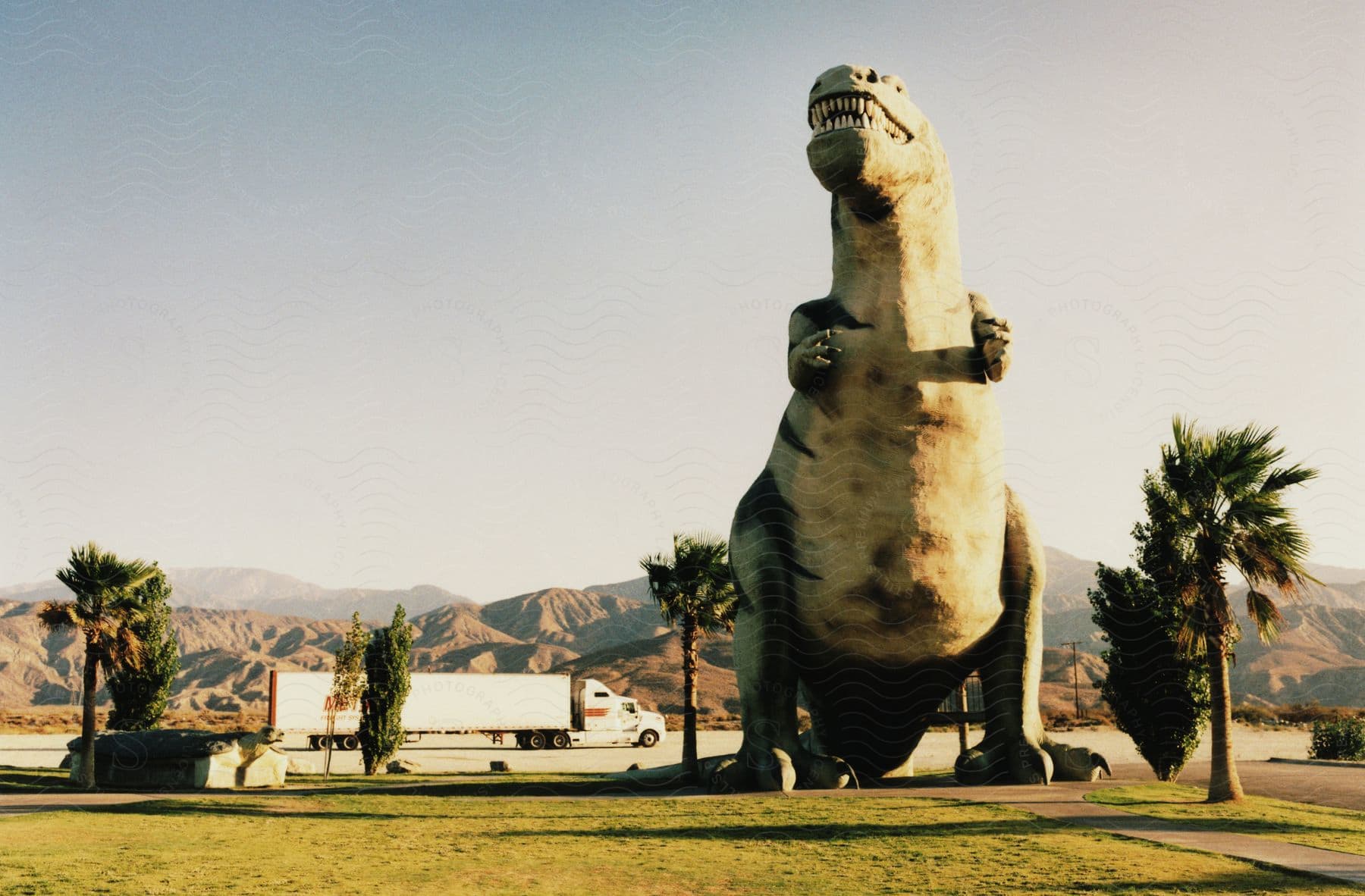 Dinosaur Roadside Attraction in Cabazon, Palm Springs Metro Area, California, USA.