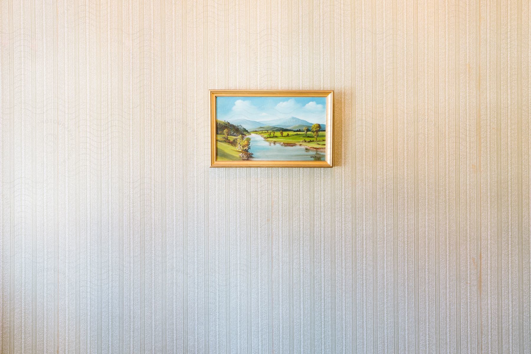 Wall with an art frame.