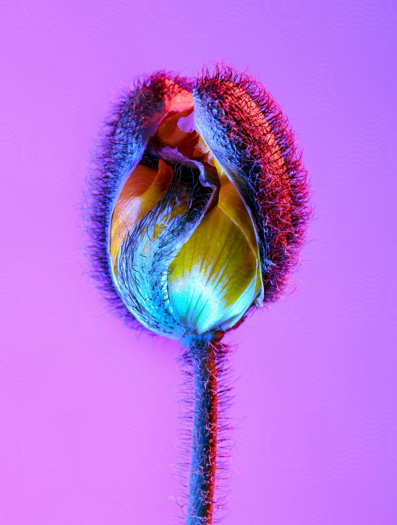 Digital artwork of a sleeping poppy.