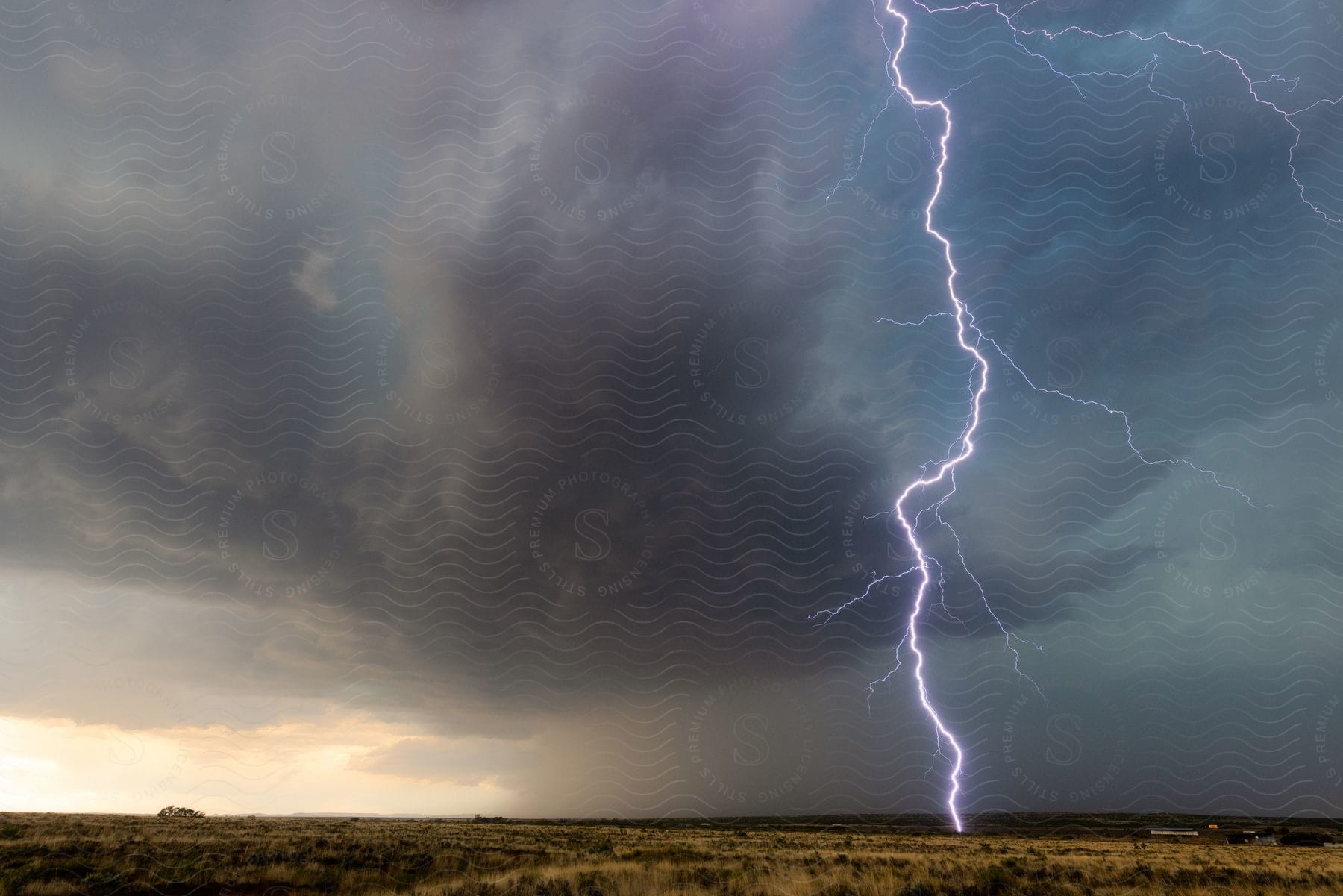 lightning strike in the desert