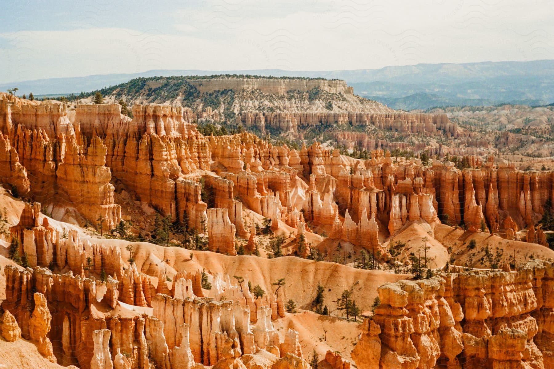 A lot of cliffs and mountains out in the middle of the desert