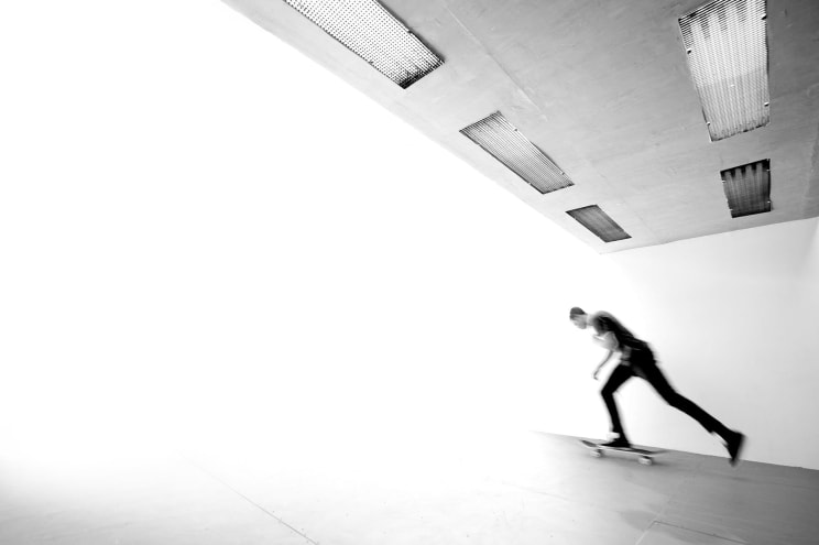 A View Of A Person Skateboarding Outdoors