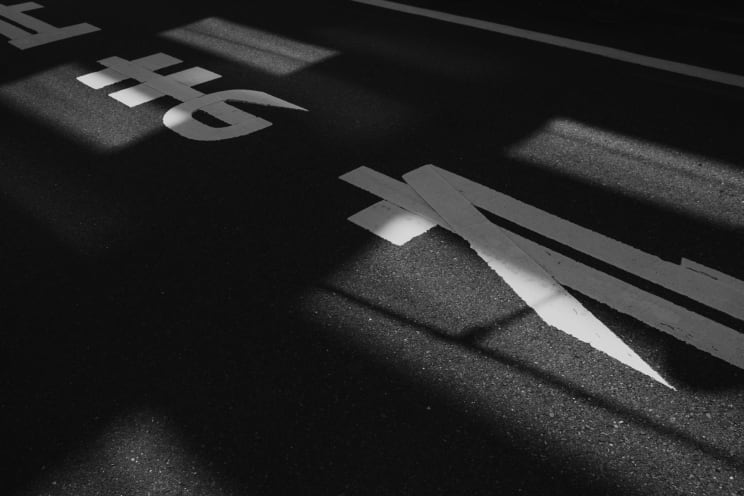 Road Markings On A City Street