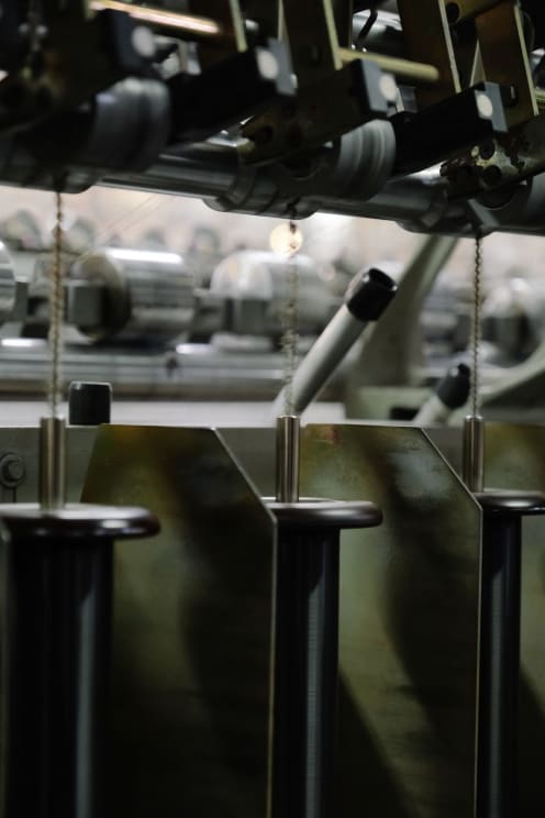 Manufacturing Equipment Contains Several Long Drilling Pieces