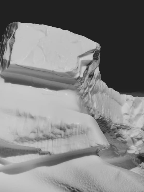 A Frozen Rock Formation
