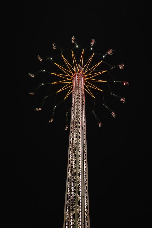 A Carnival Wheel Moving Around