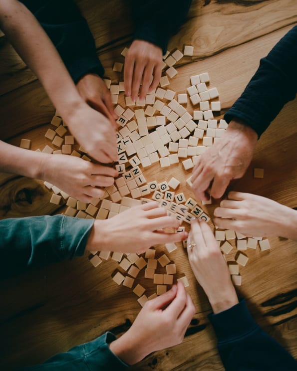 A Group Of People Playing Games