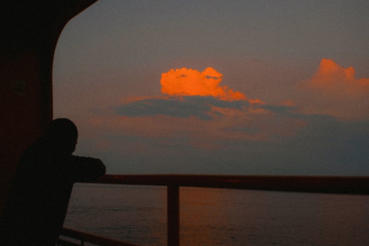 A Sunset Outdoors At Dusk