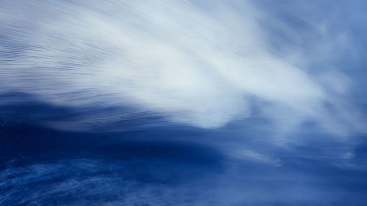 Abstract Blurred Light Blue Oil Painting