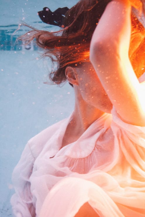 A Woman Underwater