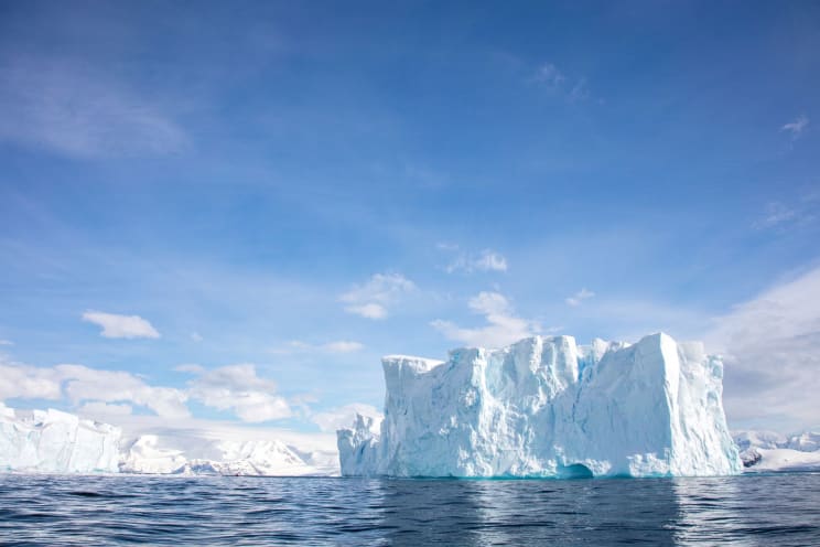 A Serene Natural Landscape With Ice And Water