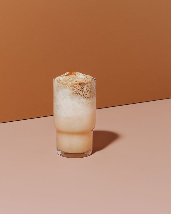 A Glass Cup With Iced Beverage