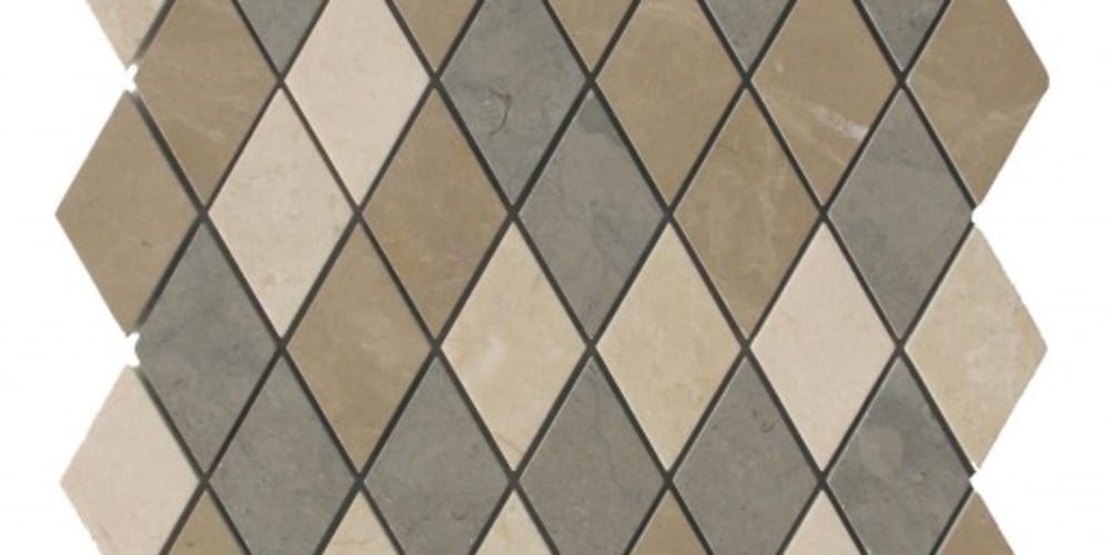 SSH265 Tweed Blend Harlequin Polished Mosaic Marble Tile by Soci