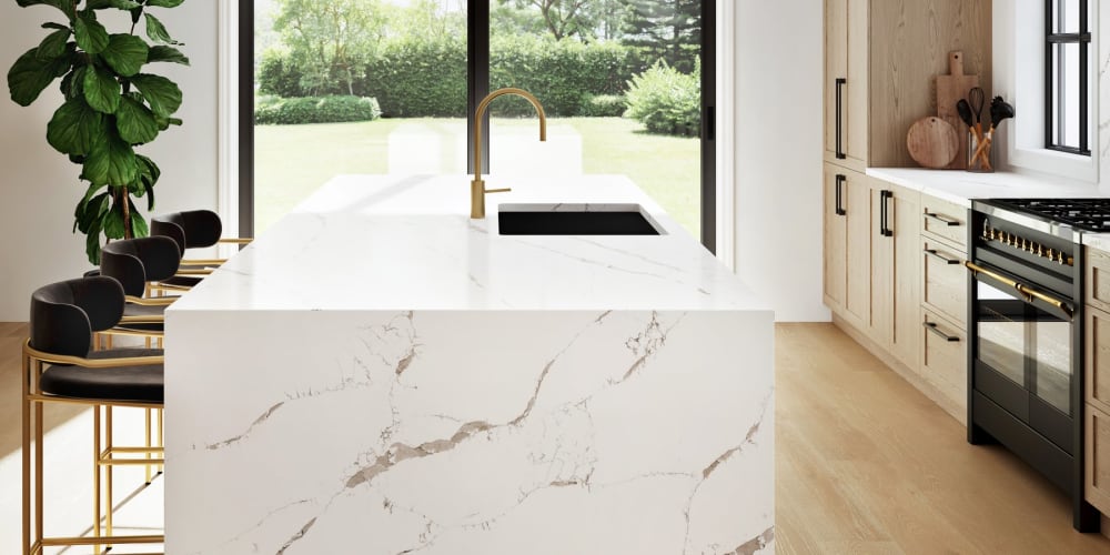 Calacatta Extra Quartz by Hanstone StoneTrash