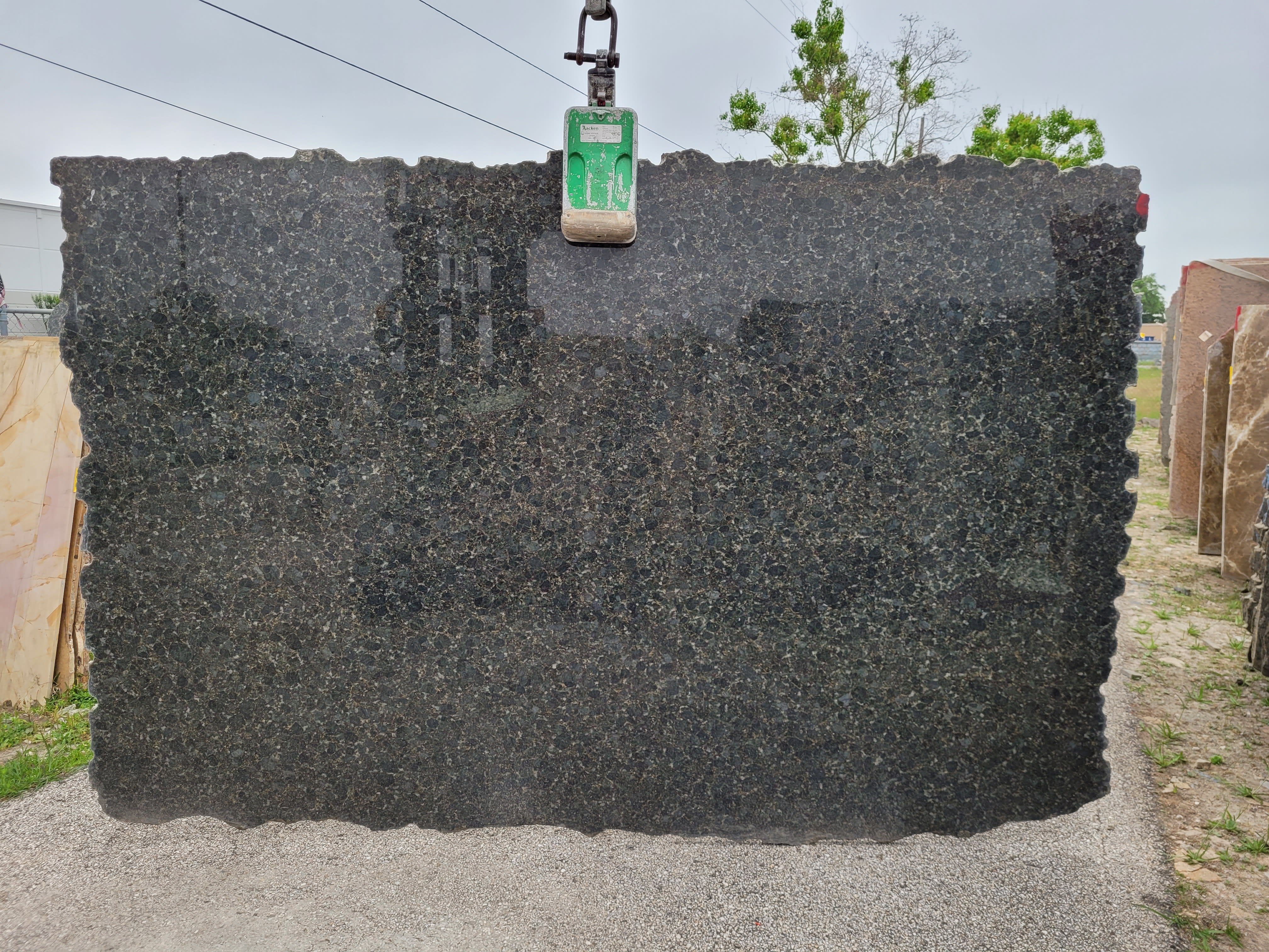 Green butterfly granite