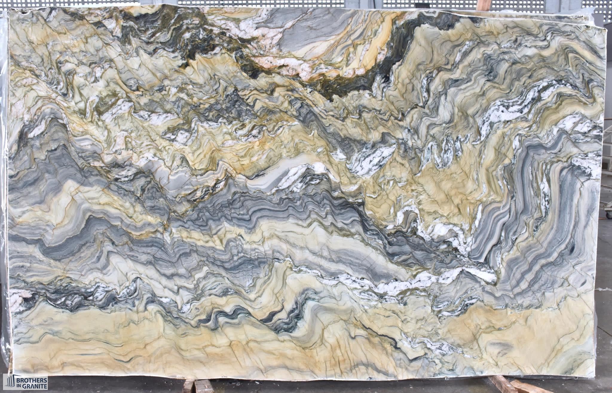 Explosion Blue Quartzite Slab