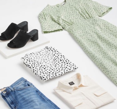 A selection of 5 spring clothing items