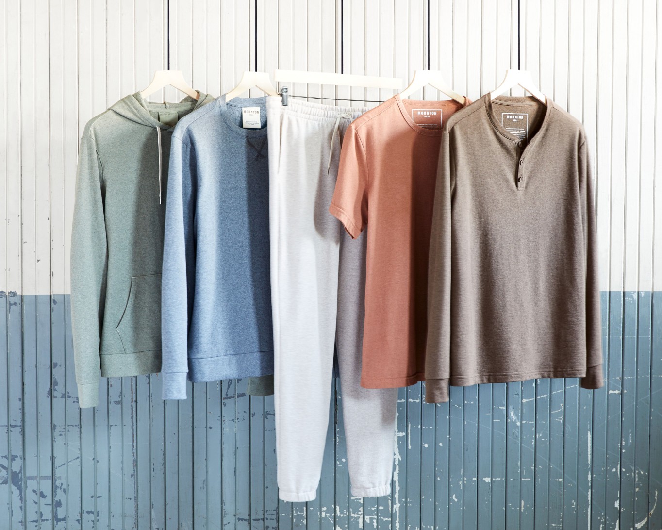 Stitch Fix Mohnton Made t-shirts hanging.
