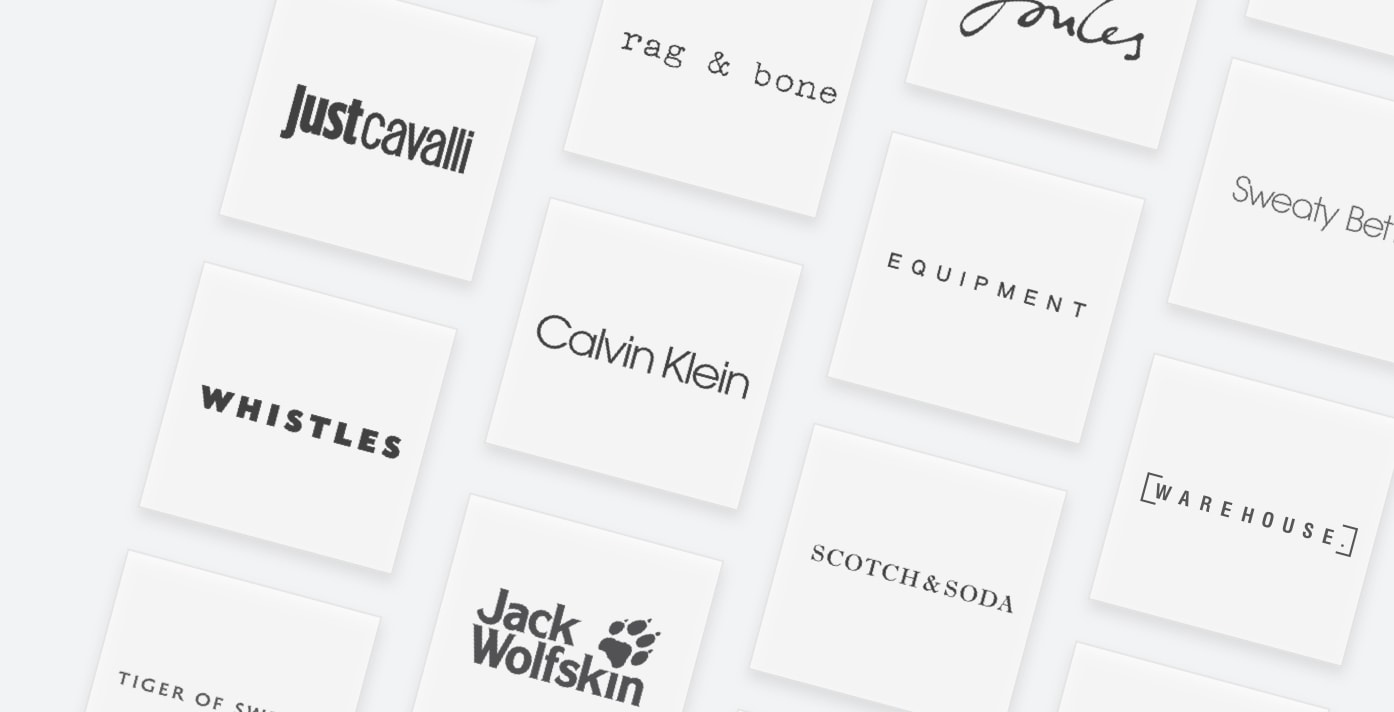 Just Cavalli, Whistles, Tiger Of Sweden, Rag & Bone, Calvin Klein, Jack Woflskin, Joules, Equipment, Scotch & Soda, Sweaty Betty, Warehouse, and more