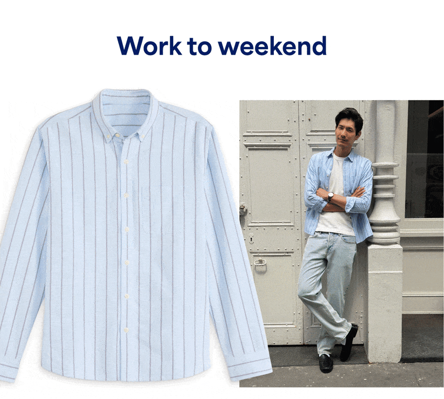Work to&nbsp;weekend. New&nbsp;arrivals. Essentials&nbsp;refresh.