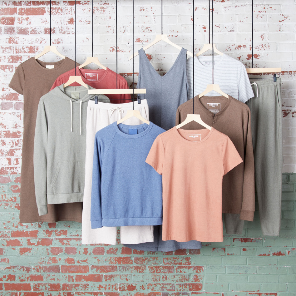 Stitch Fix women’s Mohnton Made t-shirts hanging.