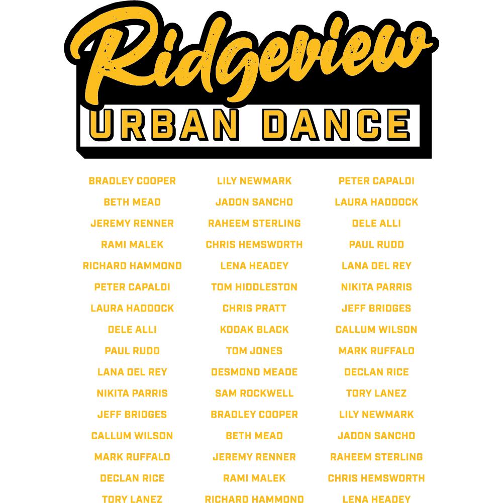 Names Print - two colour -