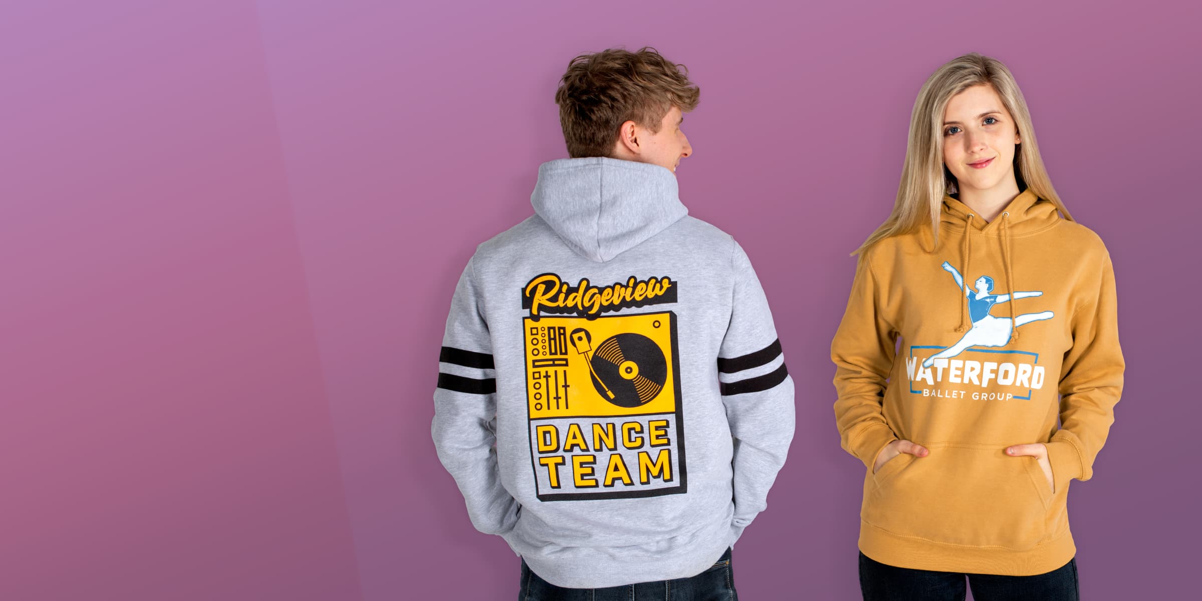 customise printed dance hoodies