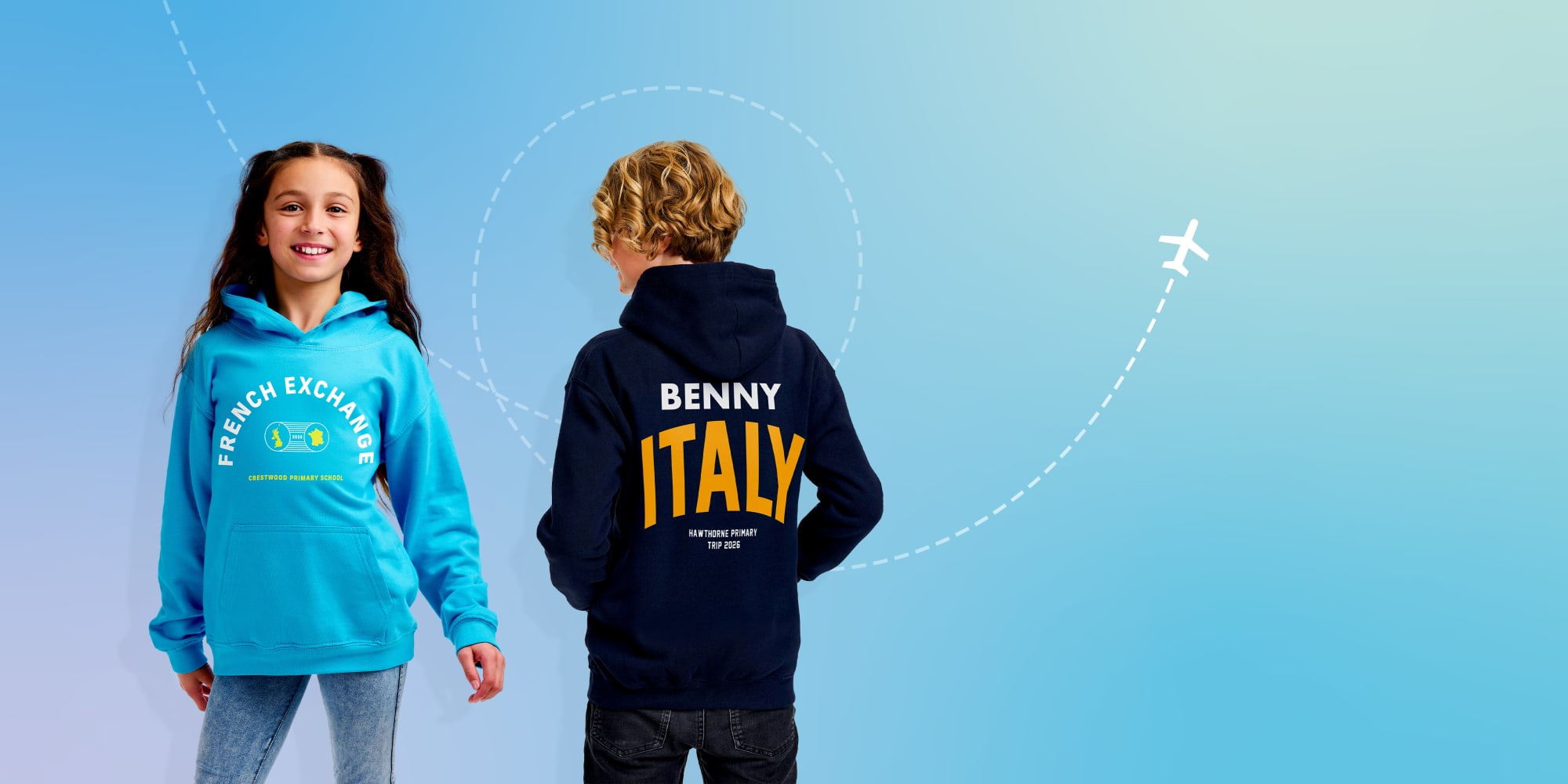 Custom hoodies sizes and colours