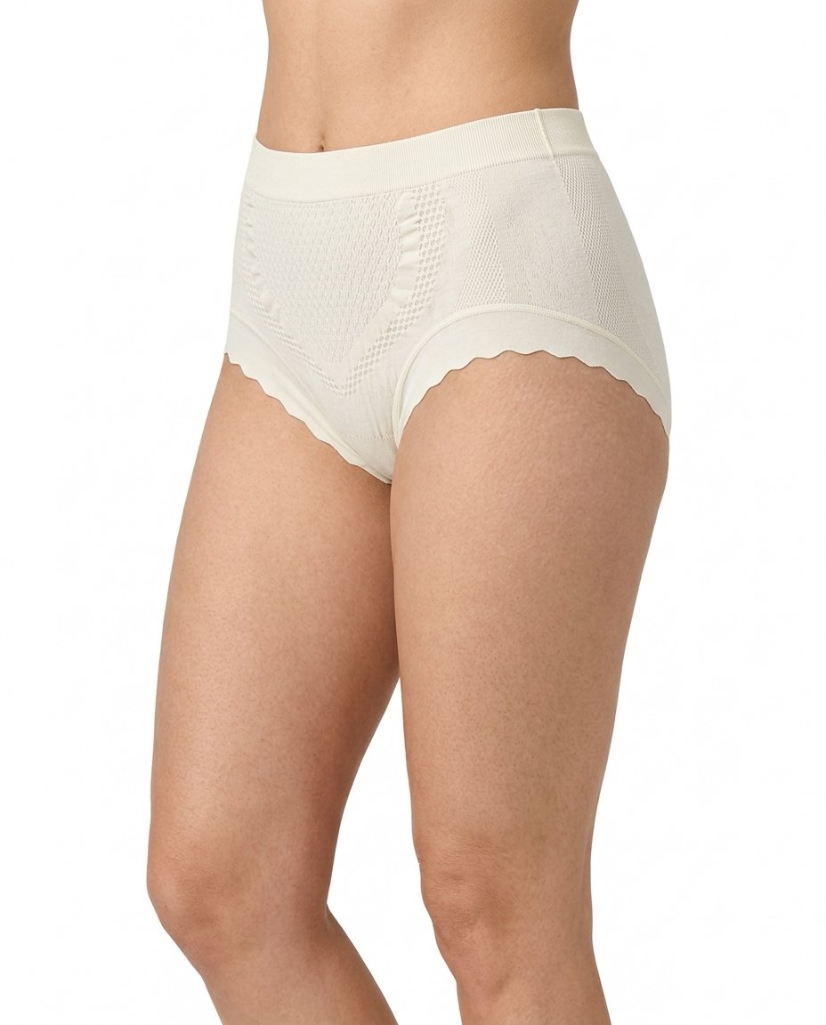 Women's High Waist Stretchable Briefs Cream Color– Soft Nylon Spandex Panty - Gemini_Generated_Image_rhmoolrhmoolrhmo