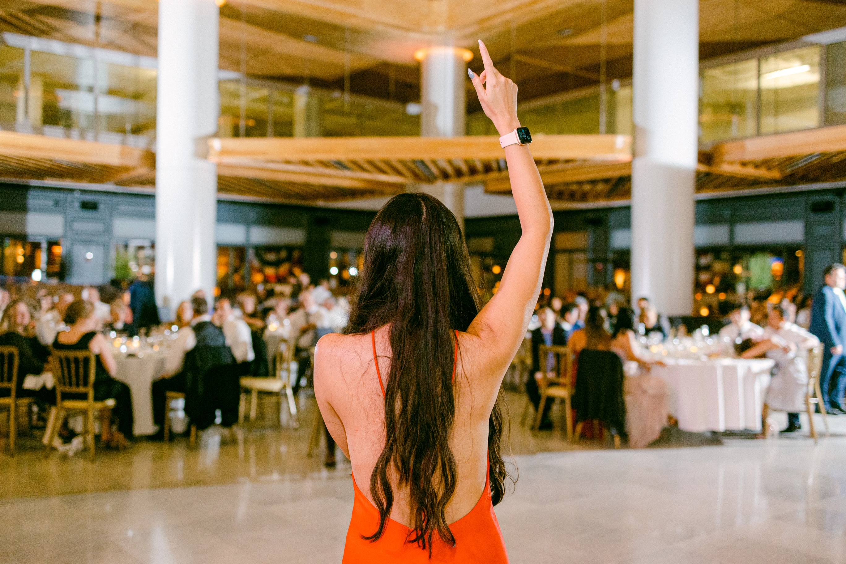 Khanh P. Duong hosting a high energy Vietnamese wedding reception