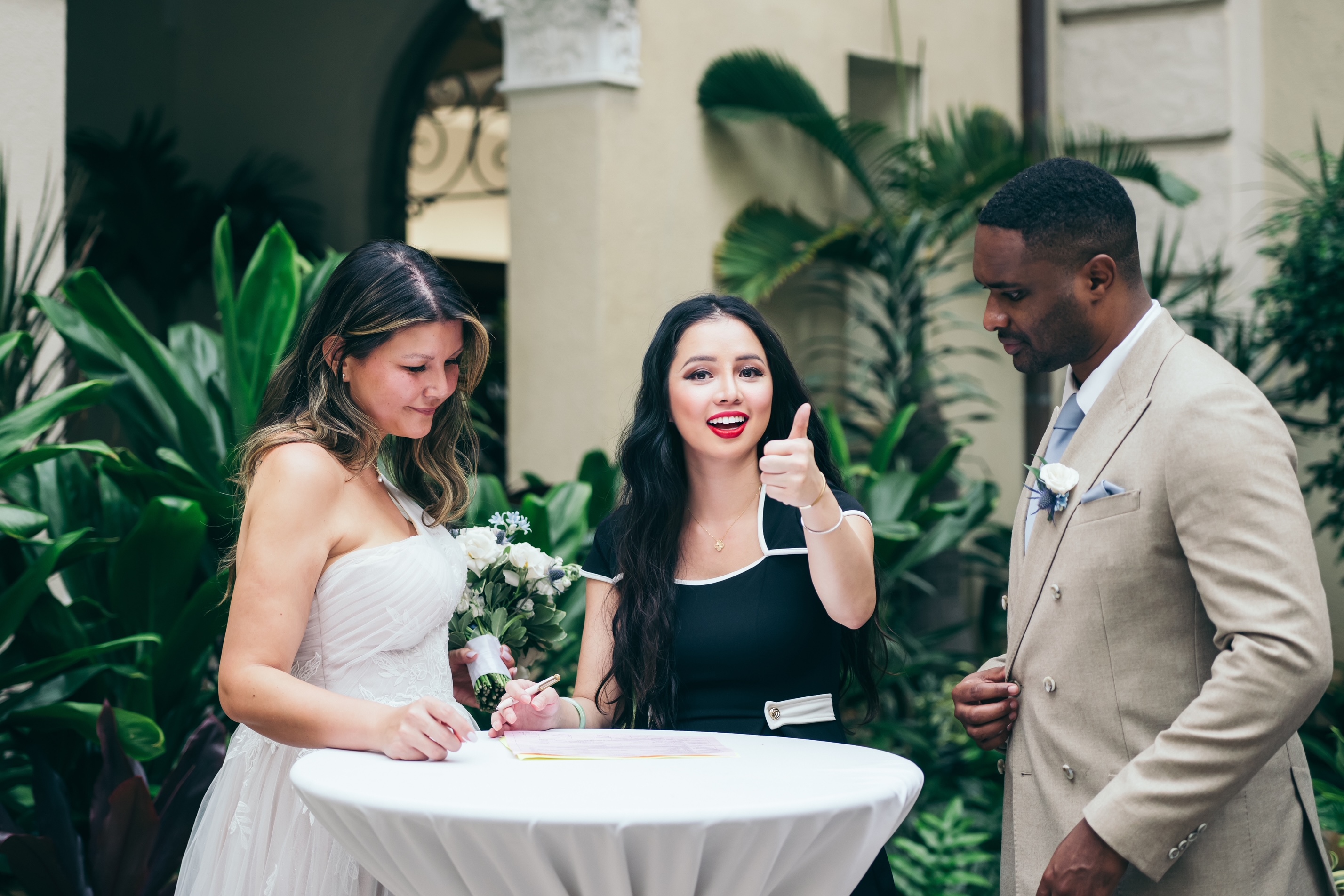 Khanh P. Duong, officiant and MC, at a Hawaii wedding