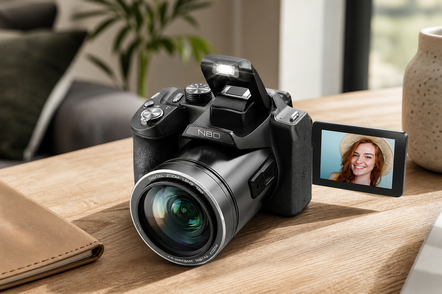 8K 64MP Digital Camera for Photography, Professional Camera(Black)