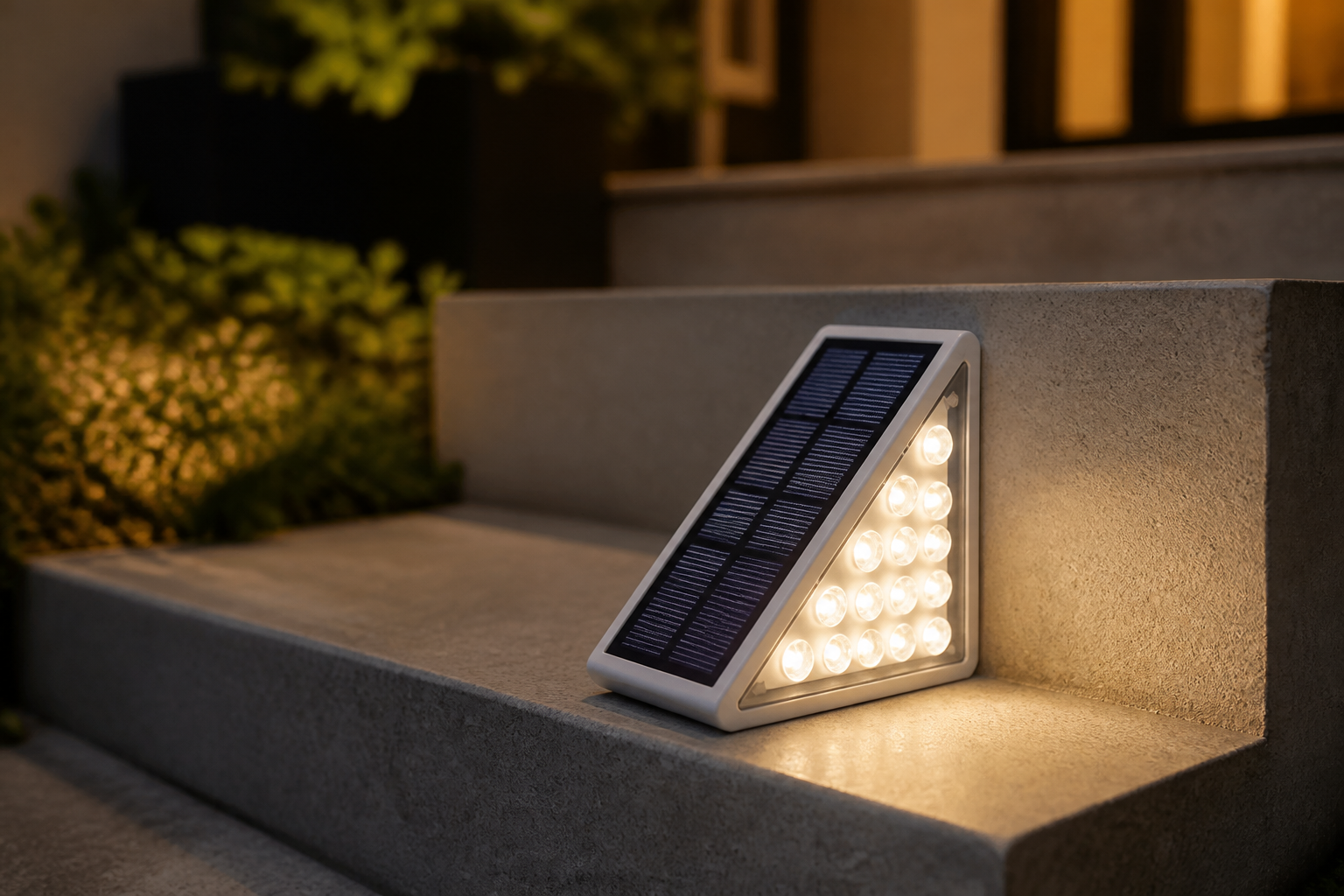LED Solar Step Lights Waterproof Outdoor Stair Lights, Solar Deck Lights Outdoor Decor IP67 Solar Decoration Lights for Yard, Patio, Garden, Walkways, Front Door, Pathway, Driveway, Porch 6 Pack
