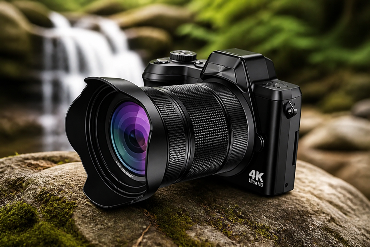 4K Digital Camera for Photography, 56MP Autofocus Vlogging Camera for YouTube Travel, 3" 180°Flip Screen & Lens Hood 16X Zoom, 32GB SD Card for Teens & Beginners