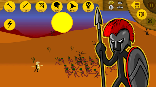 Stick War Legacy Mod APK Gameplay Screenshot 1 – Unlimited Gems
