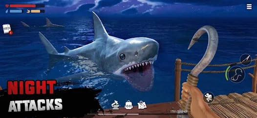 Ocean Nomad — Raft Survival Mod APK Gameplay Screenshot 5 – Unlimited Resources