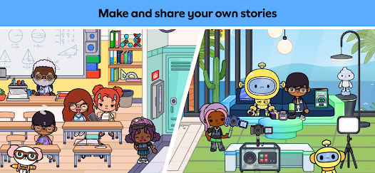 Toca Boca World Mod APK Gameplay Screenshot 5 – All Characters Unlocked