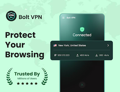 Bolt VPN Mod APK App Screenshot 1 – Premium Unlocked