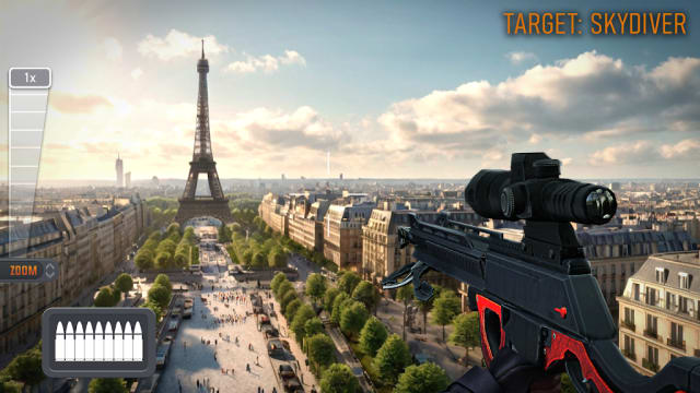 Sniper 3D：Gun Shooting Games Mod APK Gameplay Screenshot 2 – MOD Menu - Damage Multiplier x1-x1000